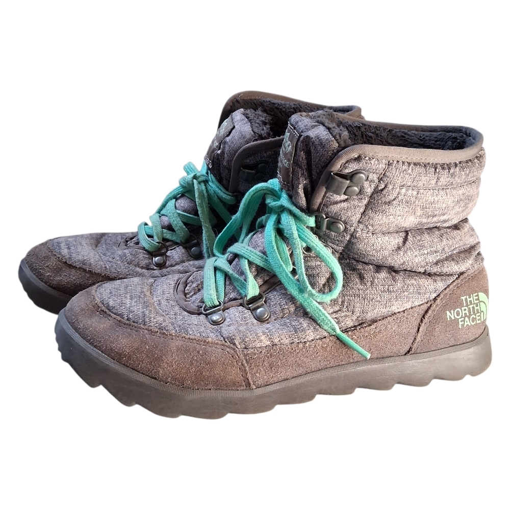 The North Face Primaloft IcePick Snow Boots - Grey Quilted - Women's US 7